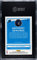 Anthony Edwards 2020-21 Panini Donruss Optic Blue Velocity Prizm #151 SGC 9.5