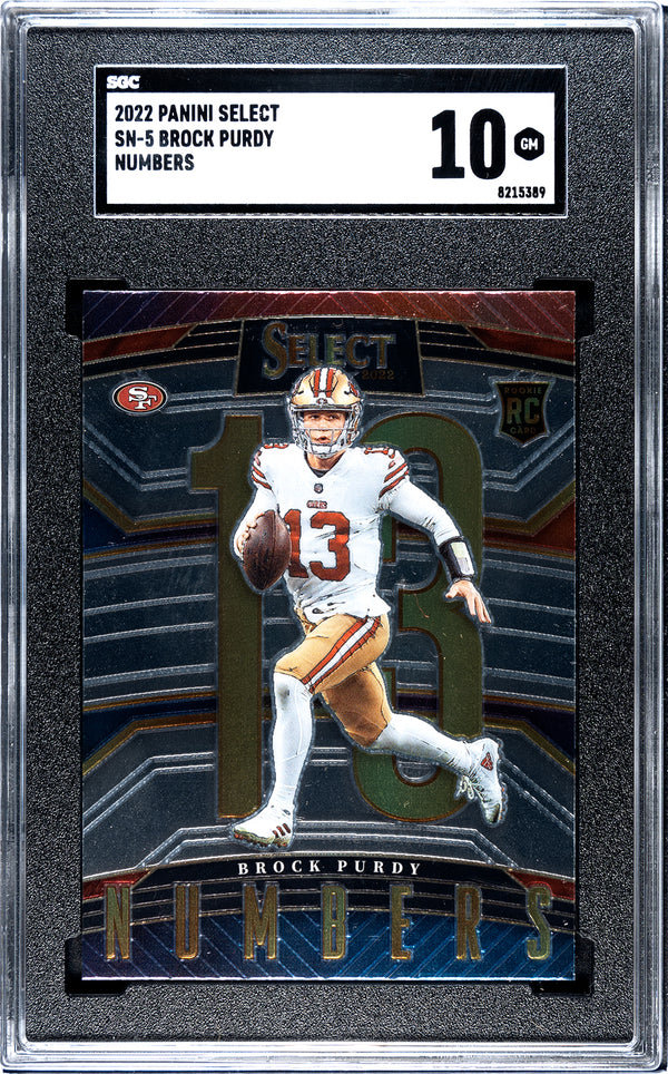 Brock Purdy 2022 Panini Select Numbers #SN-5 SGC 10