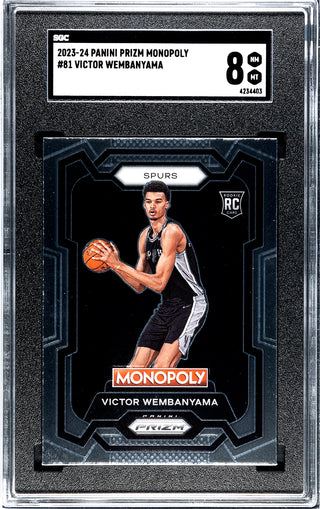 Victor Wembanyama 2023-24 Panini Prizm Monopoly Rookie #81 SGC 8