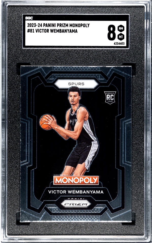 Victor Wembanyama 2023-24 Panini Prizm Monopoly Rookie #81 SGC 8