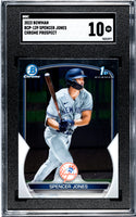 Spencer Jones 2023 1st Bowman Chrome Prospect Rookie Card #BCP139 SGC 10