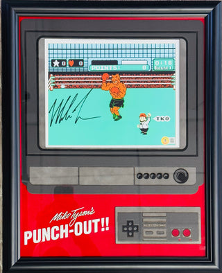 Mike Tyson Autographed 8x10 Framed Punchout Photo (Beckett)