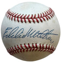 Eddie Mathews Autographed Official National League Baseball (JSA)