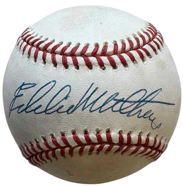 Eddie Mathews Autographed Official National League Baseball (JSA)