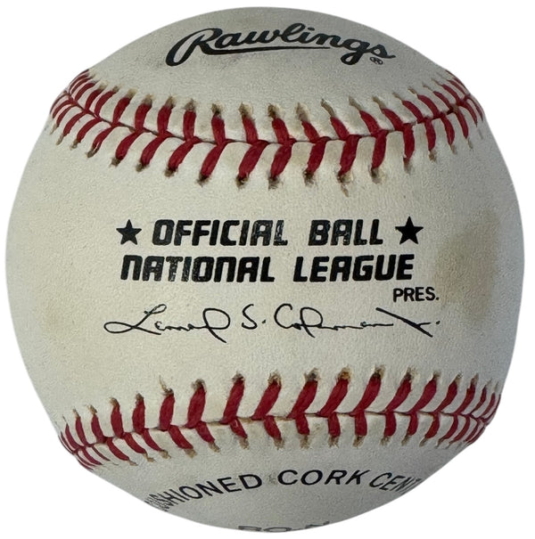Ernie Johnson Autographed Official National League Baseball