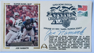 Joe Namath Autographed Super Bowl First Day Cover Cache (SGC)