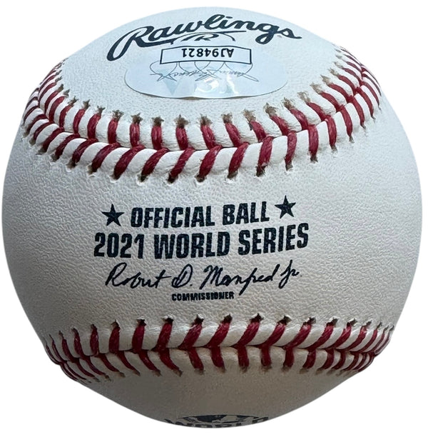 AJ Minter Autographed 2021 World Series Official Major League Baseball (JSA)