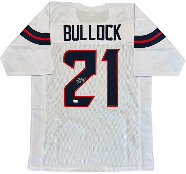 Calen Bullock Autographed Custom Texans Jersey (Beckett Witness)
