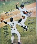 1977 New York Yankees Autographed 16X20 Framed Baseball Photo