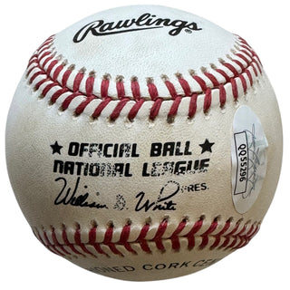 Eddie Mathews Autographed Official National League Baseball (JSA)