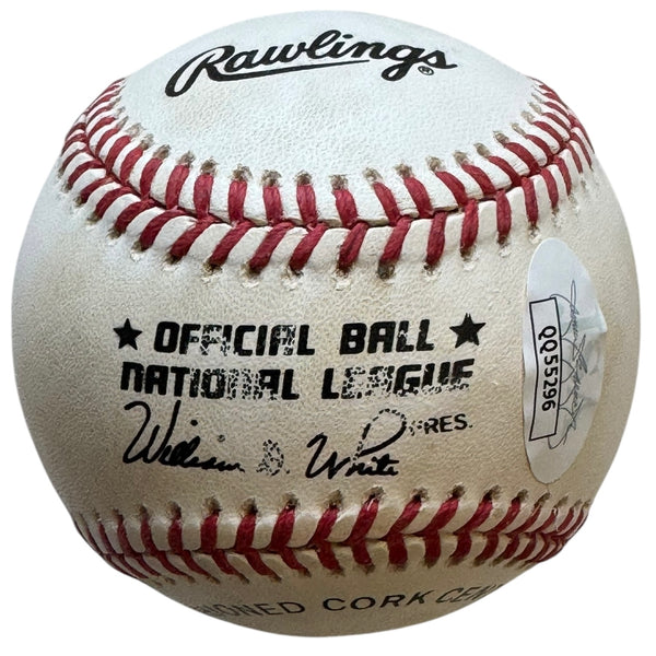 Eddie Mathews Autographed Official National League Baseball (JSA)