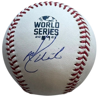 AJ Minter Autographed 2021 World Series Official Major League Baseball (JSA)