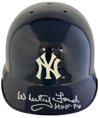 Whitey Ford Autographed New York Yankees Mini Helmet (JSA)