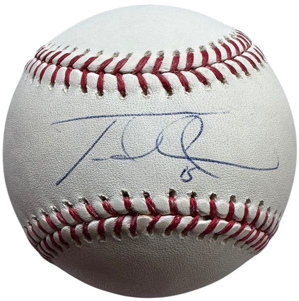 Travis D'Arnaud Autographed Official Major League Baseball (JSA)