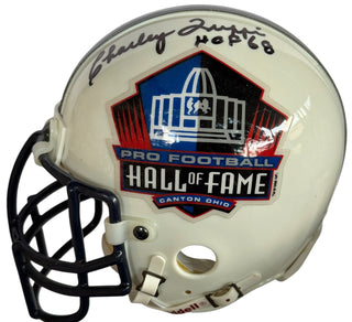 Charley Trippi Randy White Billy Shaw Autographed Hall of Fame Mini Helmet