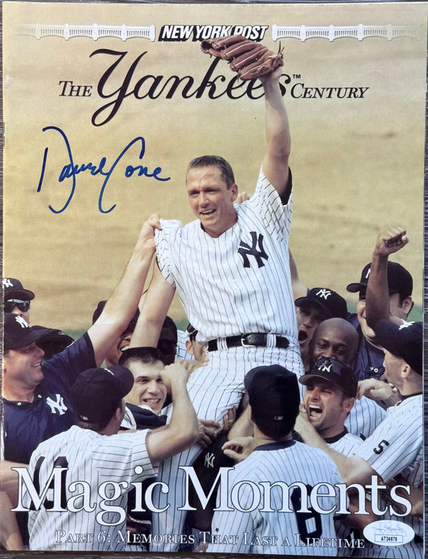 David Cone Autographed New York Post The Yankees Century Program (JSA)