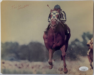 Ron Turcotte Autographed Horse Racing 8x10 Photo Secretariat (JSA)