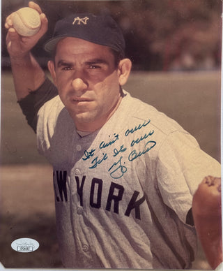 Yogi Berra Autographed Yankees 8x10 Baseball Photo (JSA)