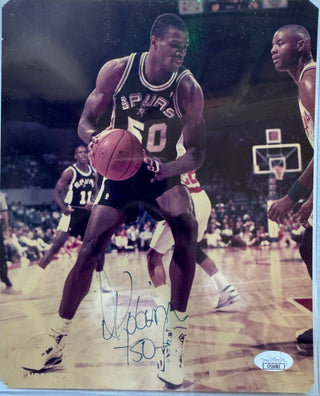 David Robinson Autographed Spurs 8x10 Basketball Photo (JSA)