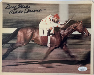 Eddie Arcaro Autographed Horse Racing 8x10 Photo (JSA)