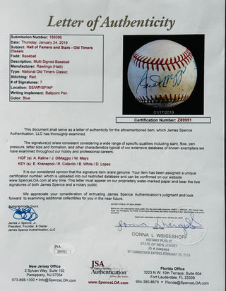 Hall Of Famers and Stars Old Timers Classic Autographed Official Baseball (JSA)