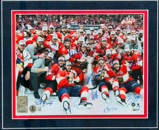Florida Panthers Multi Signed 2024 Stanley Cup Champions 8x10 Framed Photo (Beckett)