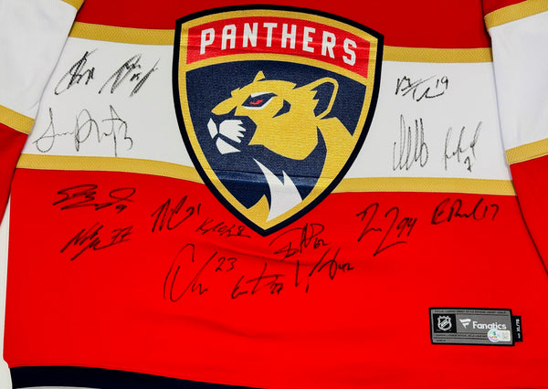 Florida Panthers Multi Signed 2024 Stanley Cup Champs Authentic Jersey (Beckett)