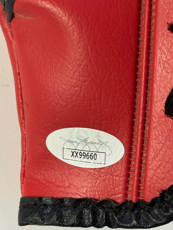 Muhammad Ali Autographed Red Everlast Left Hand Boxing Glove (JSA)
