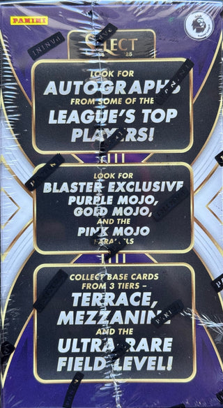 2024-25 Panini Select Premier League EPL Soccer Blaster Box (Exclusive Purple,Gold,Pink Mojo)
