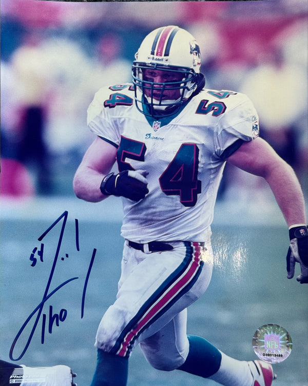 Zach Thomas Autographed Dolphins 8x10 Football Photo