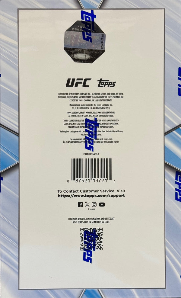 2025 Topps Chrome UFC Hobby Box