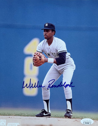 Willie Randolph Autographed Yankees 8x10 Photo (JSA)