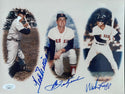 Ted Williams Carl Yastrzemski & Wade Boggs Autographed 8x10 Baseball Photo (JSA)