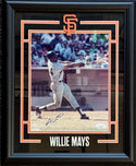 Willie Mays Autographed 8x10 Framed Baseball Photo (JSA)