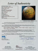 Hall Of Famers Autographed Cracker Jack Old Timers Day Baseball (JSA)