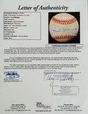 Joe DiMaggio Autographed Cracker Jack Old Timers Baseball Classic Ball (JSA)