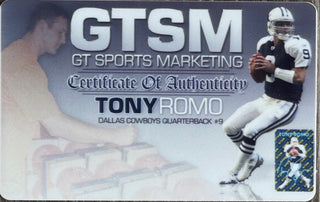 Tony Romo Autographed Cowboys Mini Helmet (Romo Hologram)