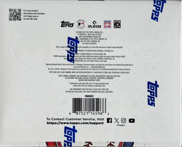 2025 Bowman Chrome Baseball Hobby Box
