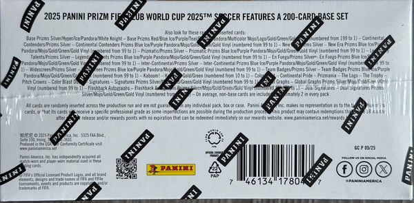 2025 Panini Prizm FIFA Club World Cup Hobby Box