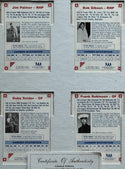 1994 Nabisco All Star Legends Autographs 4-Card Set Framed