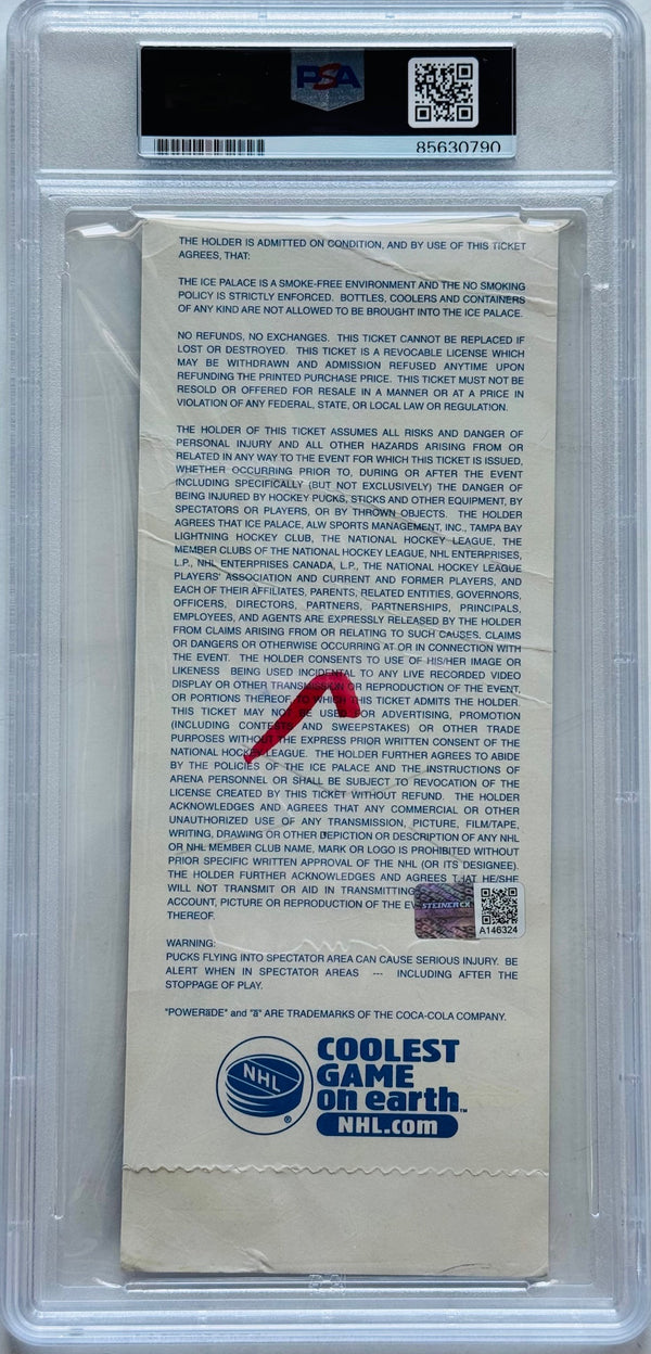 Mark Messier Autographed 1999 All Star Game Ticket (PSA)