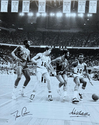 Jo Jo White & Dave Cowens Autographed Celtics 16x20 Basketball Photo