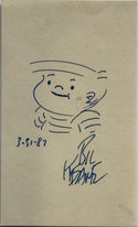Bil Keane signed 3x5 index "The Family Circus "signed cartoonist autograph (JSA)