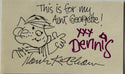 Hank Ketcham signed 3x5 index "Dennis The Menace "signed cartoonist autograph (JSA)