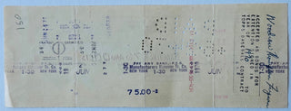 Sy Berger Autographed Cancelled Check