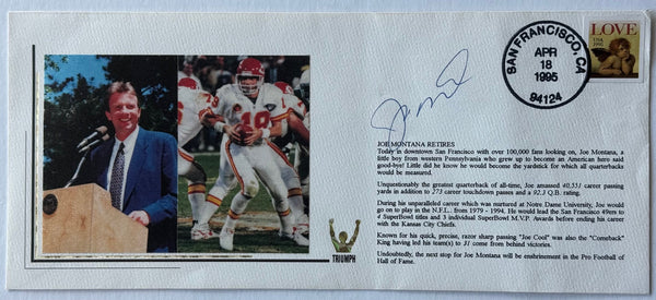 Joe Montana Autographed Gateway First Day Cover April 18 1995