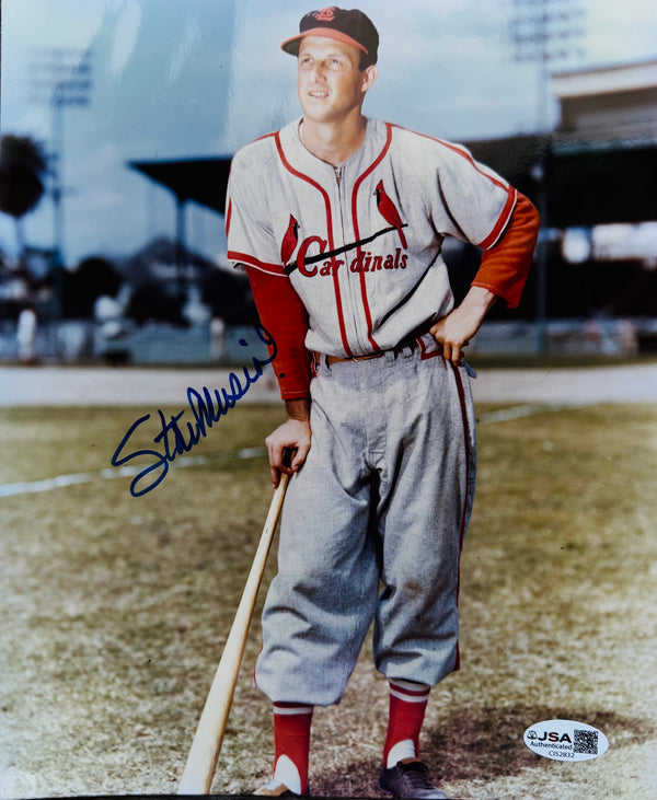 Stan Musial Autographed 8x10 Baseball Photo (JSA)