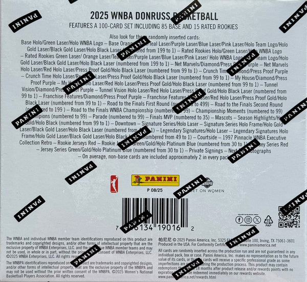 2025 Panini Donruss WNBA Basketball Hobby Box