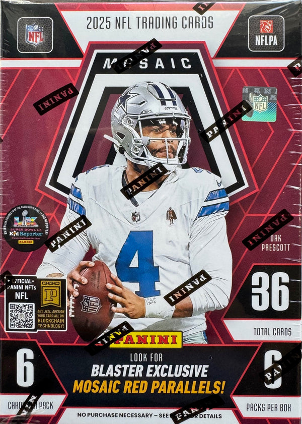 2025 Mosaic Football Hobby Blasters (Blaster Exclusive Red Parallels)