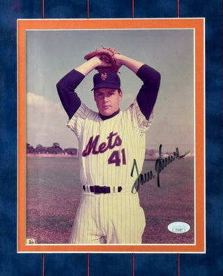 Tom Seaver Autographed Mets 8x10 Baseball Framed Photo (JSA)